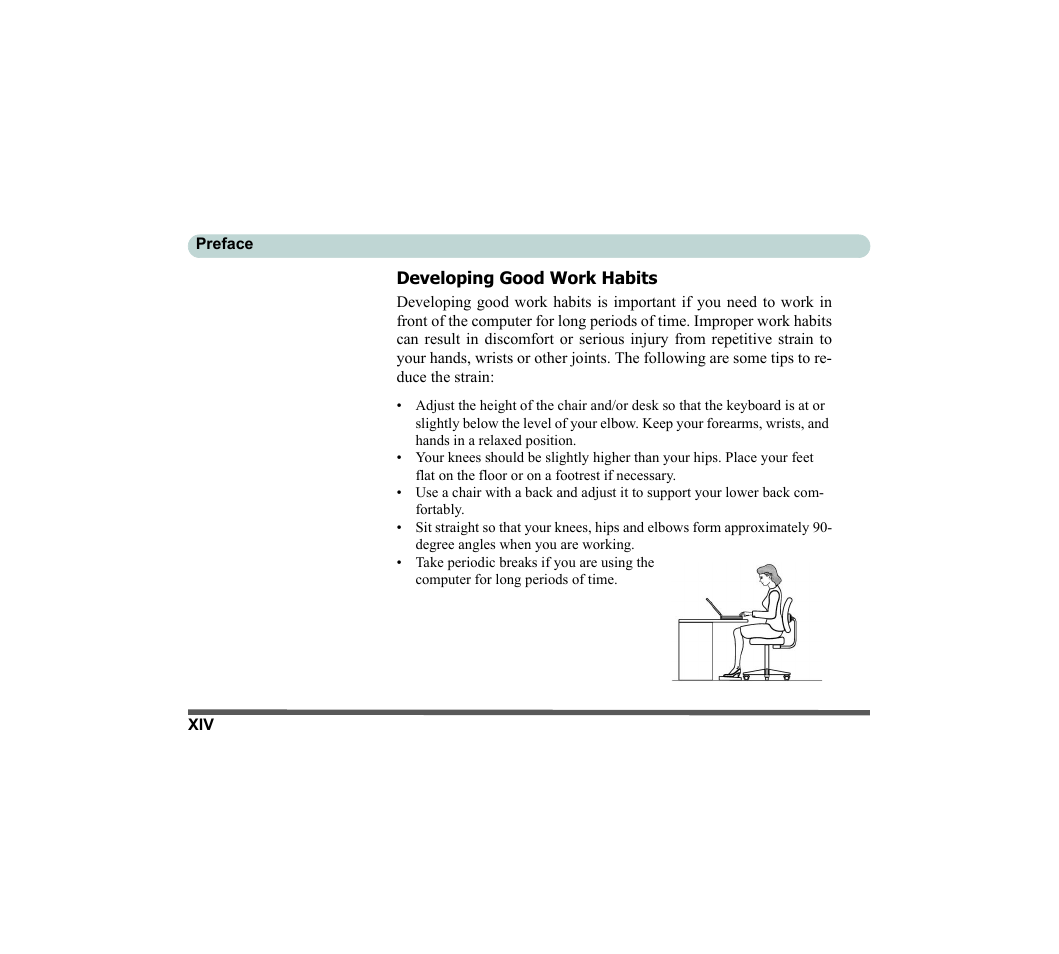 Developing good work habits | chiliGREEN D620S U User Manual | Page 15 / 209