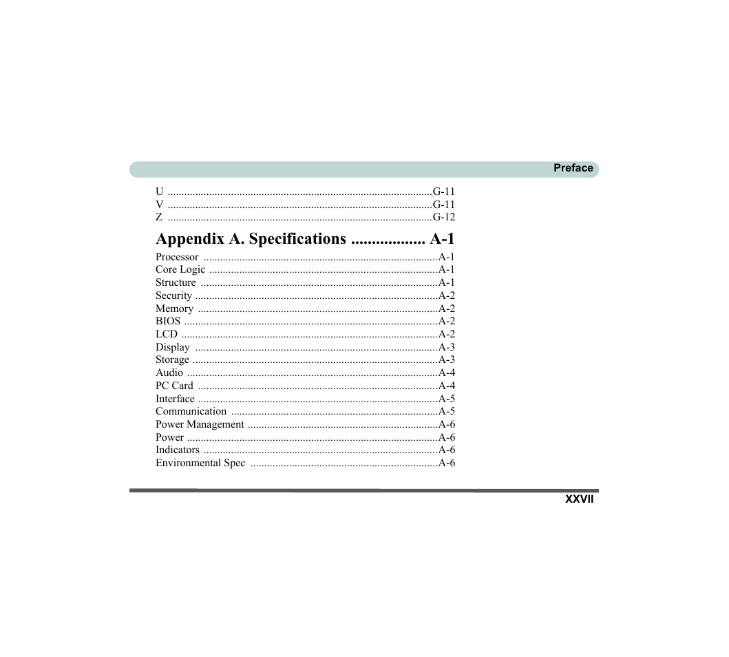Appendix a. specifications .................. a-1 | chiliGREEN D620S U User Manual | Page 28 / 209