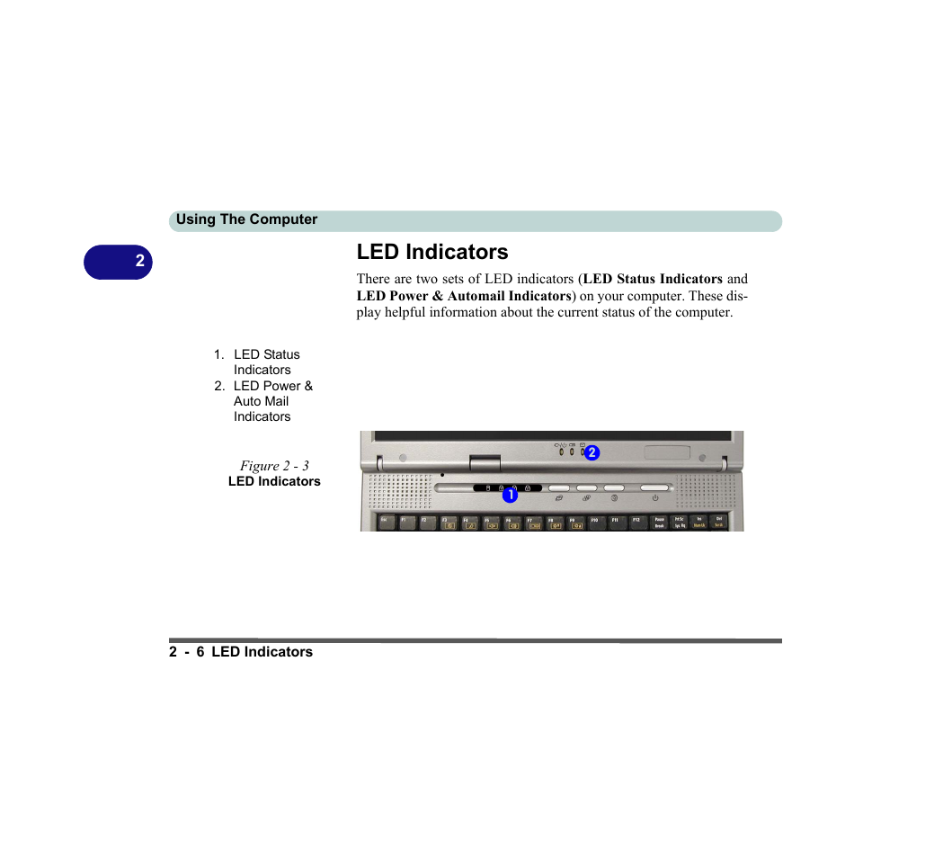 Led indicators, Figure 2 - 3 led indicators, Led indicators -6 | chiliGREEN D620S U User Manual | Page 59 / 209