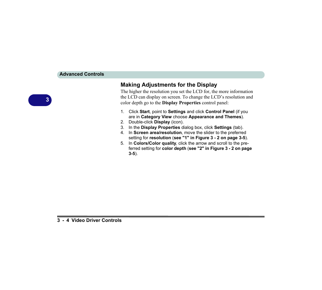 Making adjustments for the display, Making adjustments for the display -4 | chiliGREEN D620S U User Manual | Page 87 / 209