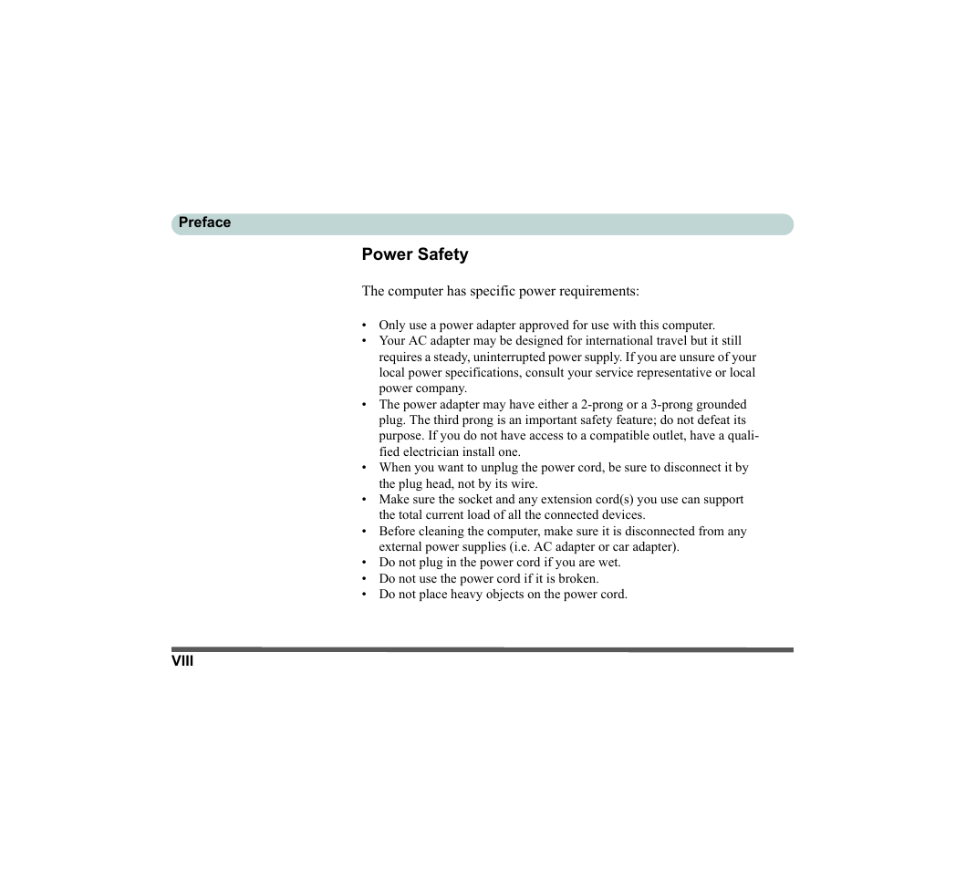 Power safety | chiliGREEN D620S U User Manual | Page 9 / 209