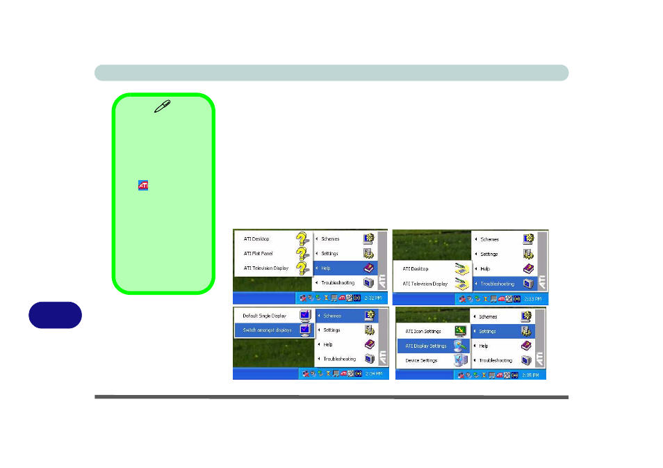 Ati mobility radeon properties | chiliGREEN M400A User Manual | Page 134 / 162