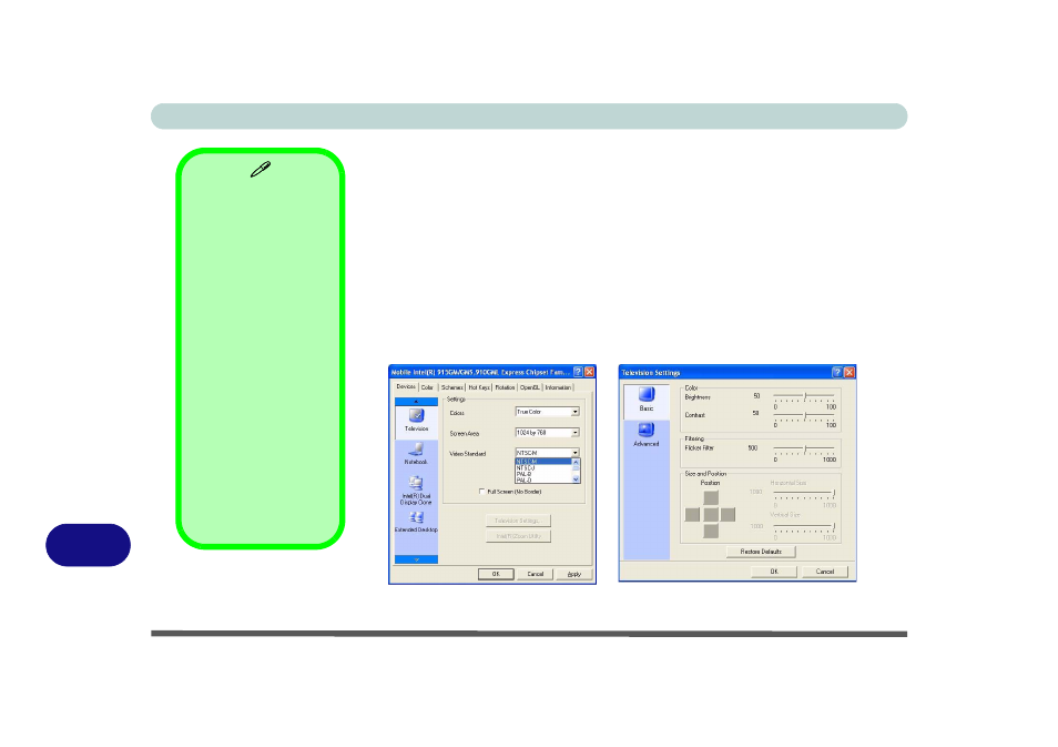 Tv settings | chiliGREEN M400A User Manual | Page 156 / 162