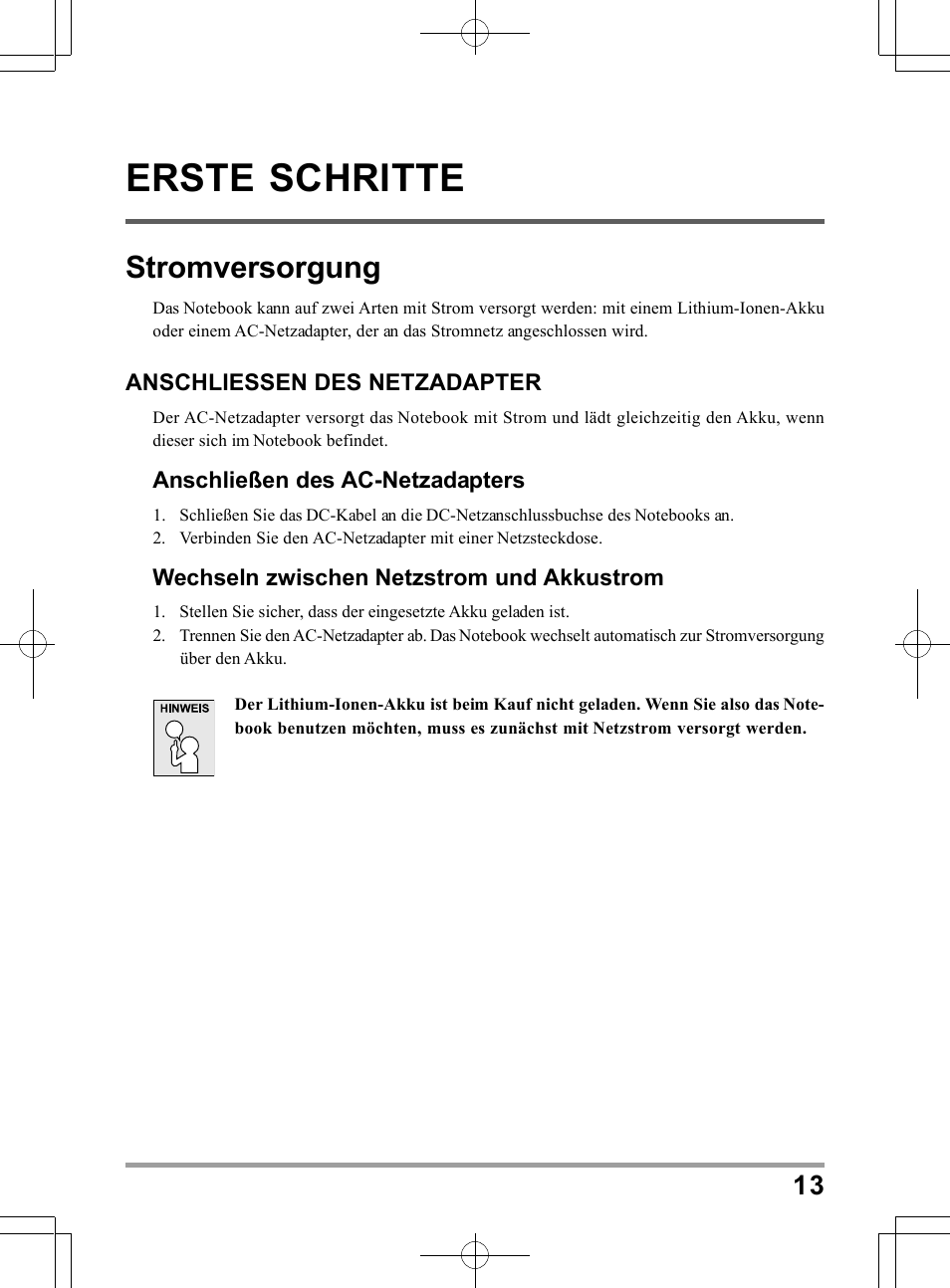 Erste schritte, Stromversorgung | chiliGREEN QW6 User Manual | Page 79 / 198