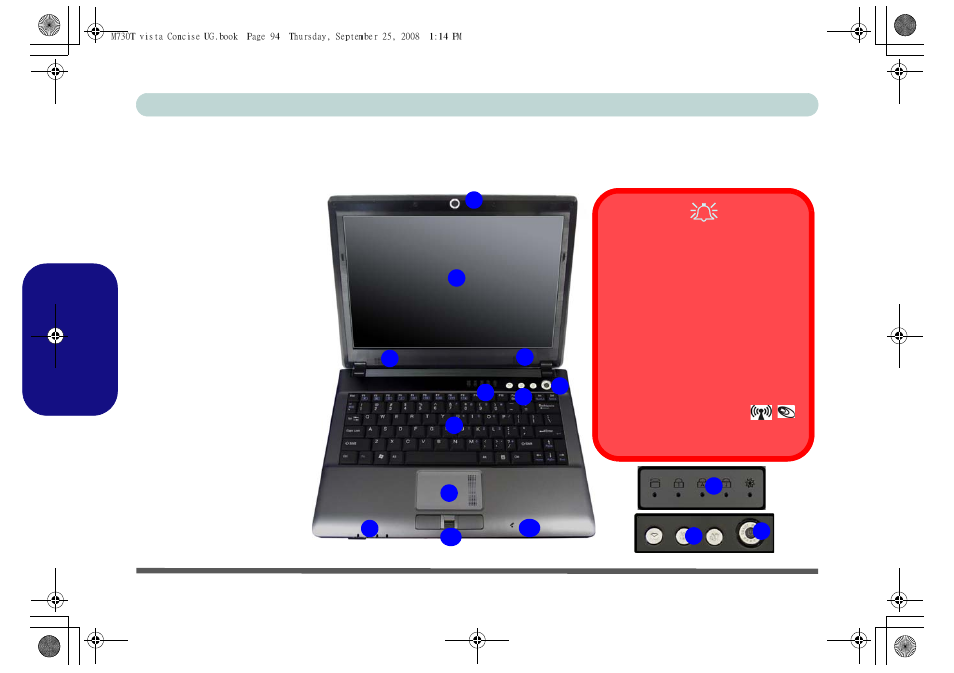 Carte du système : vue de face avec l’écran, Français | chiliGREEN M730T User Manual | Page 100 / 216