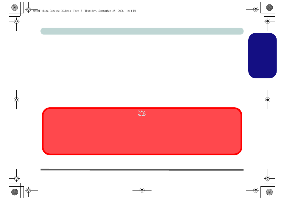 Battery precautions, Engl ish battery precautions | chiliGREEN M730T User Manual | Page 11 / 216