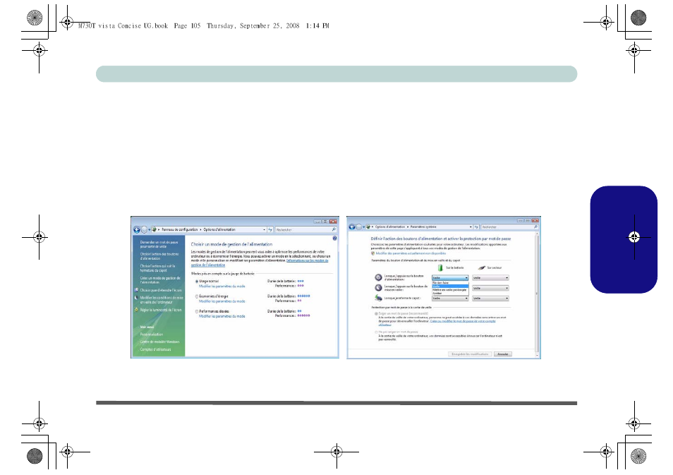 Caractéristiques de gestion de l’alimentation | chiliGREEN M730T User Manual | Page 111 / 216