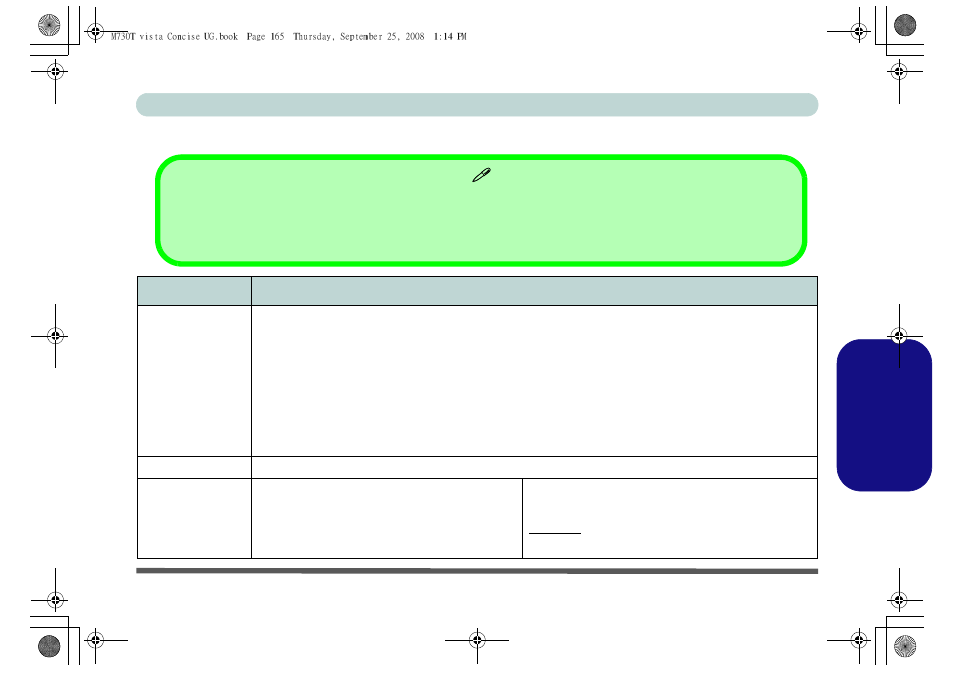 Especificaciones, Es pa ñol, Especificaciones - 165 guía del usuario concisa | chiliGREEN M730T User Manual | Page 171 / 216