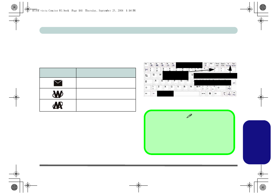 Pulsanti hot-key & tastiera, Italiano | chiliGREEN M730T User Manual | Page 187 / 216