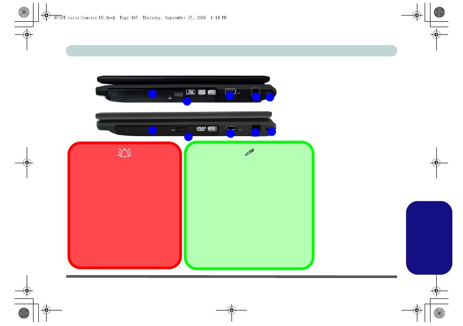 Descrizione del sistema: vista destra, Italiano | chiliGREEN M730T User Manual | Page 191 / 216