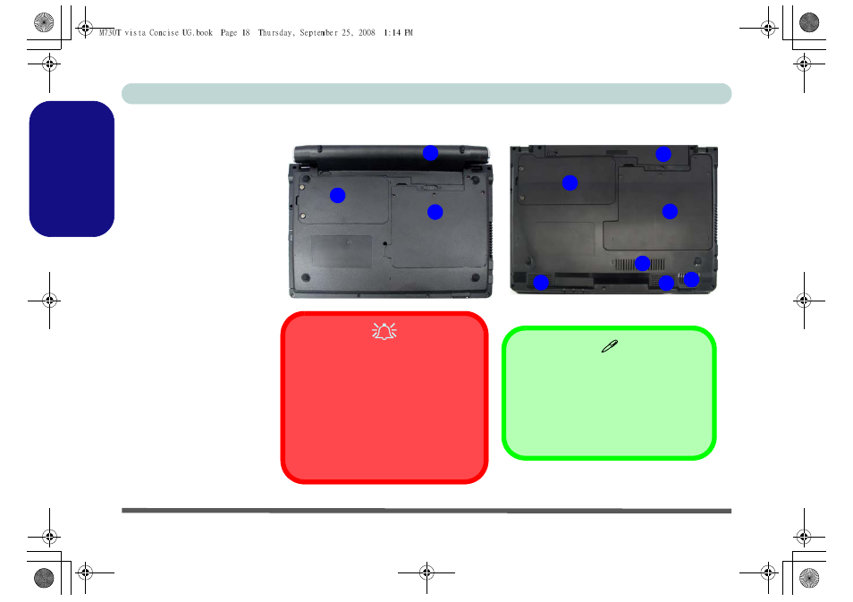 System map: bottom view, English | chiliGREEN M730T User Manual | Page 24 / 216
