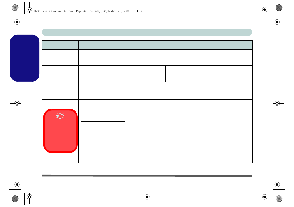 English, 42 - specifications concise user’s guide | chiliGREEN M730T User Manual | Page 48 / 216