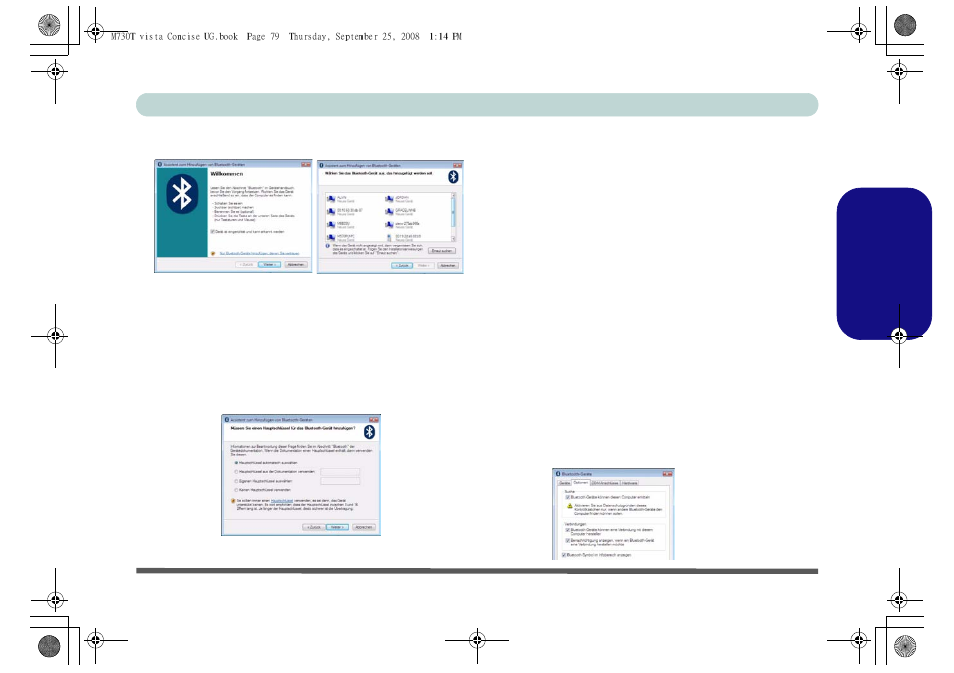 Ändern der einstellungen für das blue tooth-gerät, Deutsch, Ändern der einstellungen für das blue- tooth-gerät | chiliGREEN M730T User Manual | Page 85 / 216