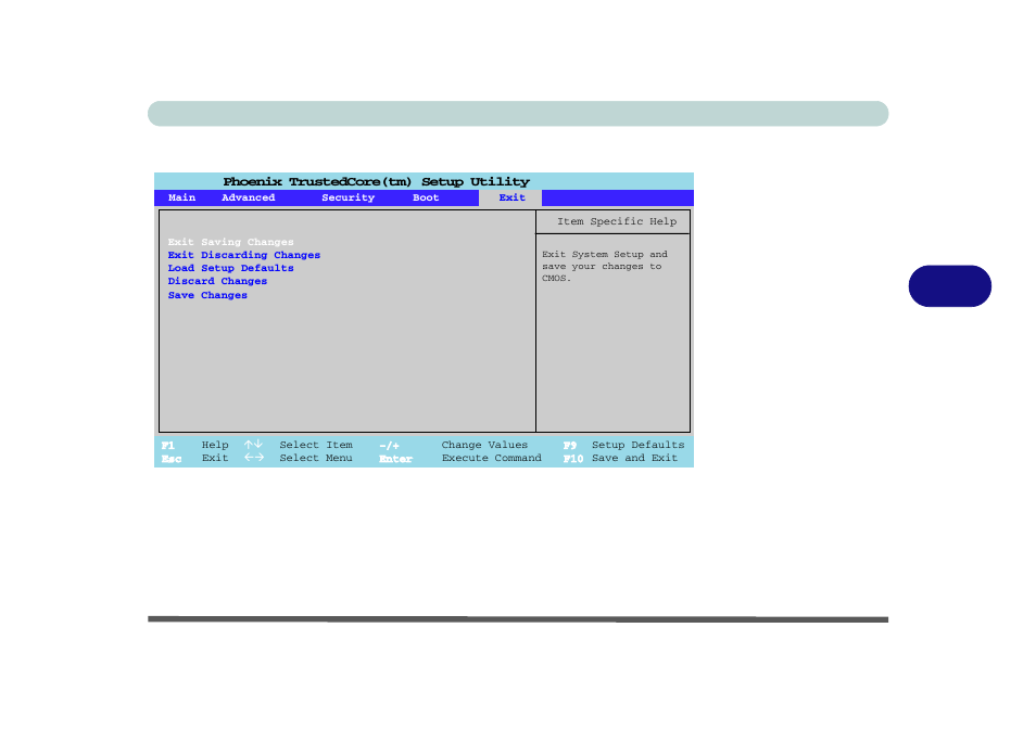 Exit menu, Exit menu -15, Bios utilities exit menu 5 - 15 | Figure 5 - 7 | chiliGREEN 12 TN120R User Manual | Page 101 / 240