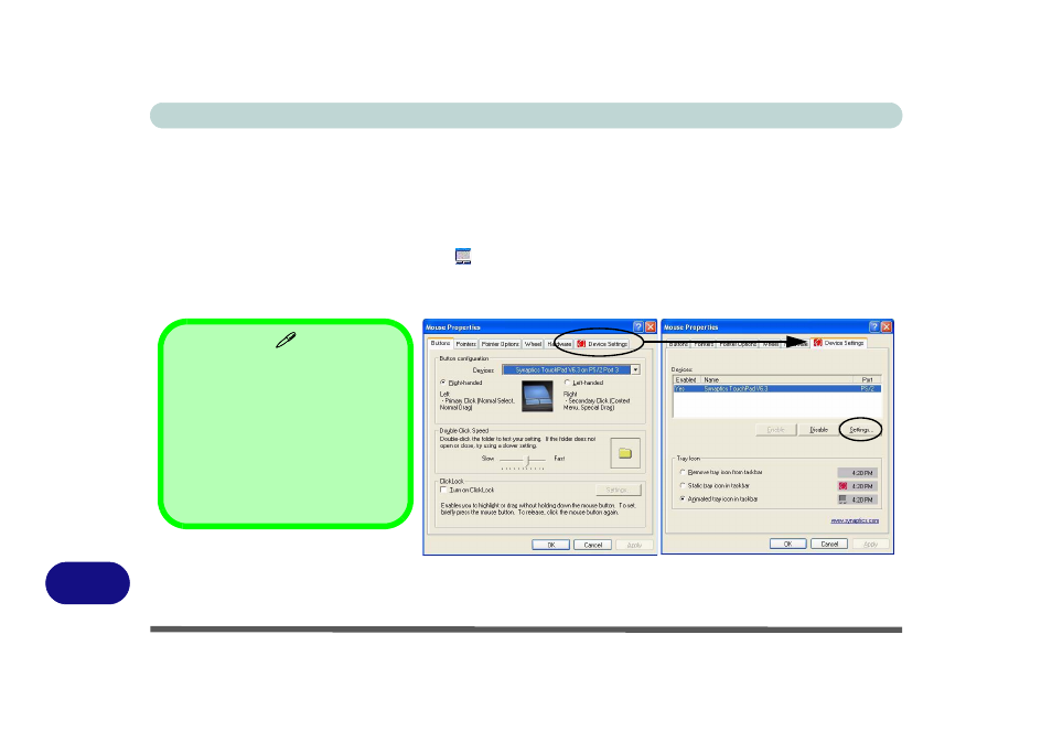 Touchpad and buttons/mouse | chiliGREEN 12 TN120R User Manual | Page 190 / 240