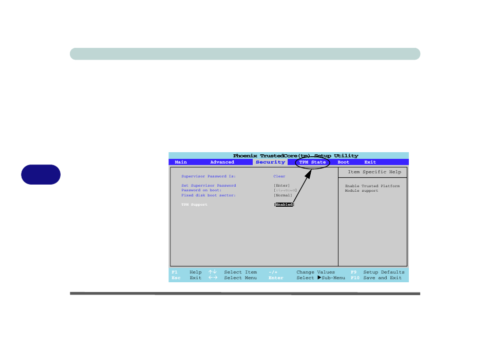 Trusted platform module, Trusted platform module -36, Initializing tpm -36 | Modules & options 7 - 36 trusted platform module, Initializing tpm, Figure 7 - 29 | chiliGREEN 12 M72xR User Manual | Page 132 / 232