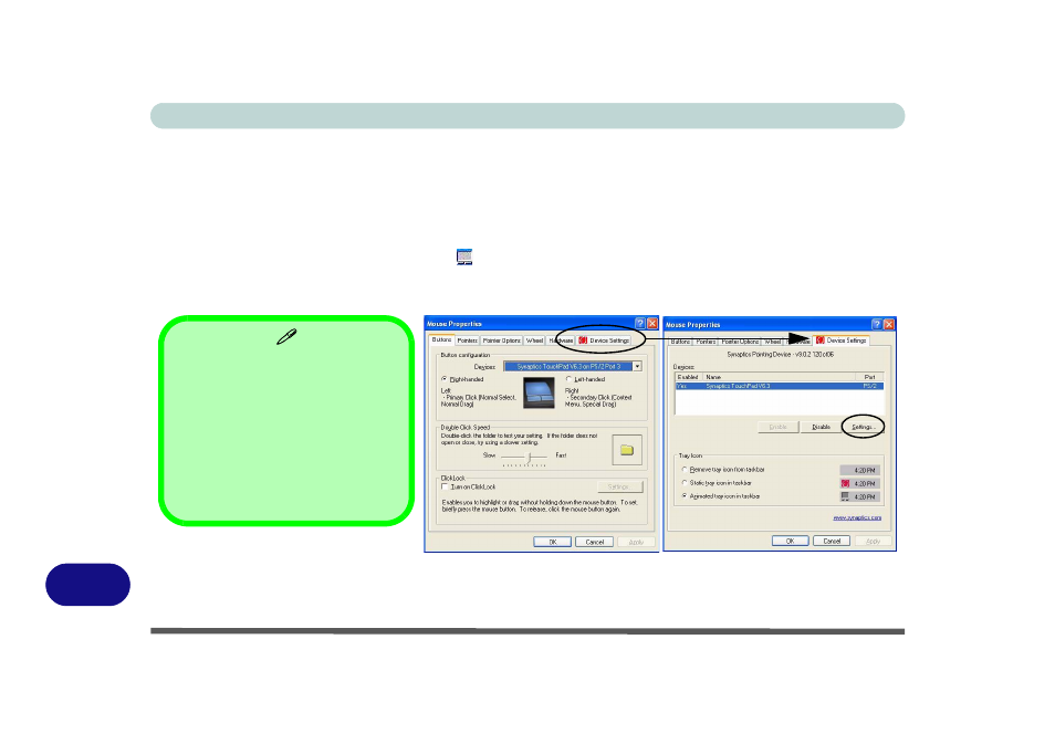 Touchpad and buttons/mouse | chiliGREEN 12 M72xR User Manual | Page 184 / 232