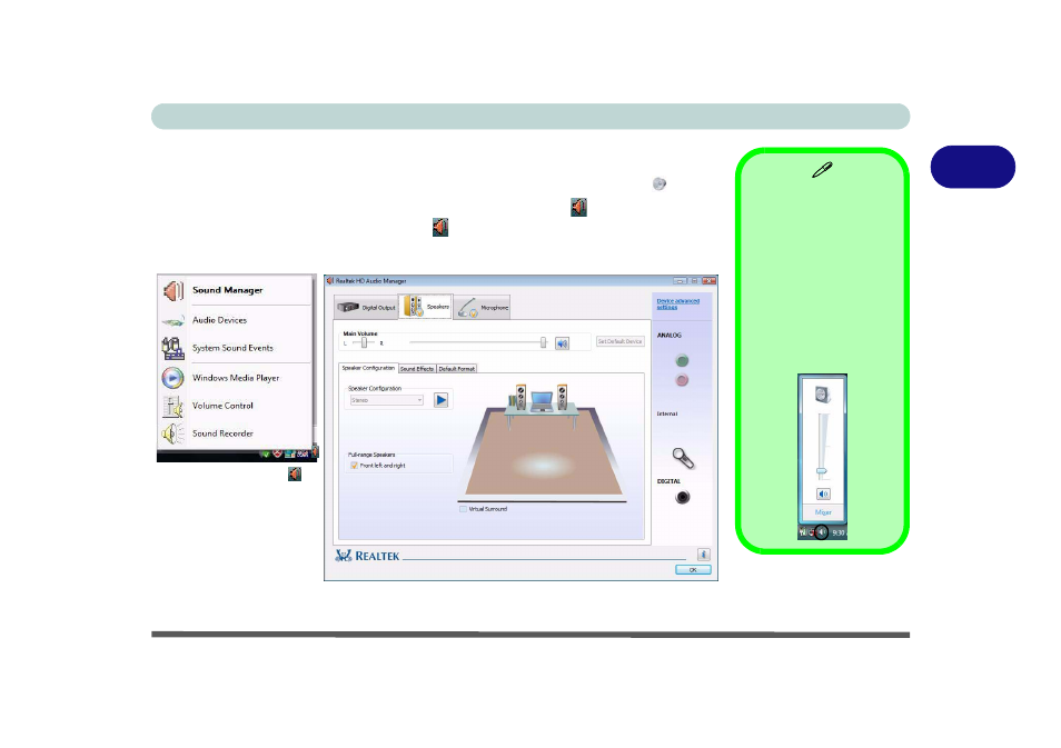 Audio features, Audio features -9 | chiliGREEN 12 M72xR User Manual | Page 47 / 232