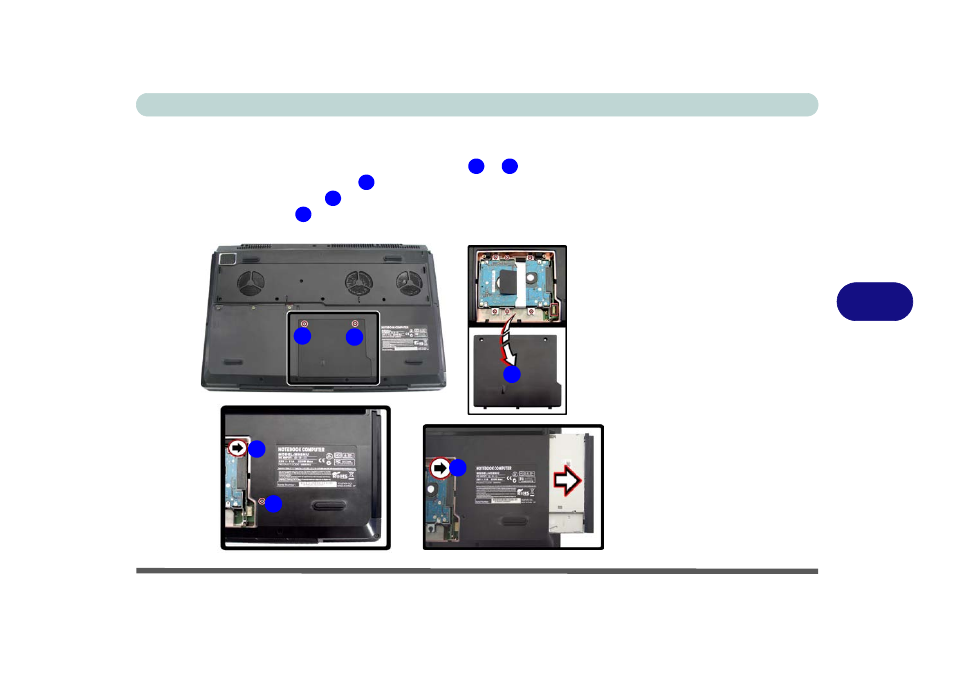 Upgrading the optical (cd/dvd) device, Upgrading the optical (cd/dvd) device -19 | chiliGREEN X8100 User Manual | Page 129 / 216