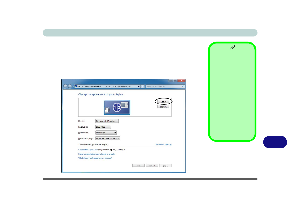 Attaching other displays (win 7) | chiliGREEN X8100 User Manual | Page 205 / 216