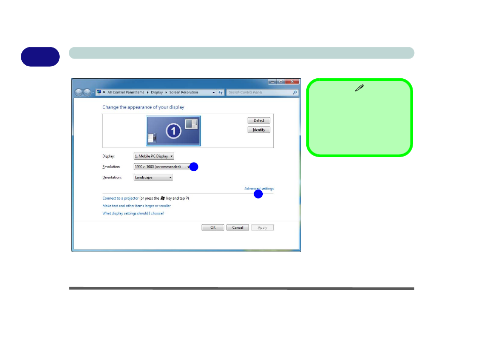 Screen resolution, Screen resolution -18 | chiliGREEN X8100 User Manual | Page 40 / 216