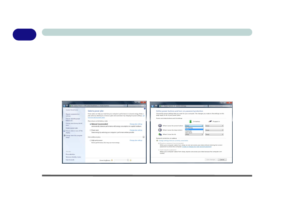Power options, Power options -20 | chiliGREEN X8100 User Manual | Page 42 / 216
