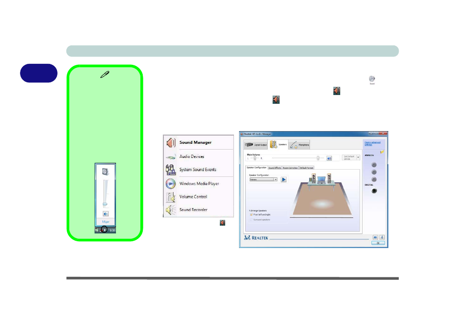 Audio features, Audio features -16 | chiliGREEN X8100 User Manual | Page 58 / 216