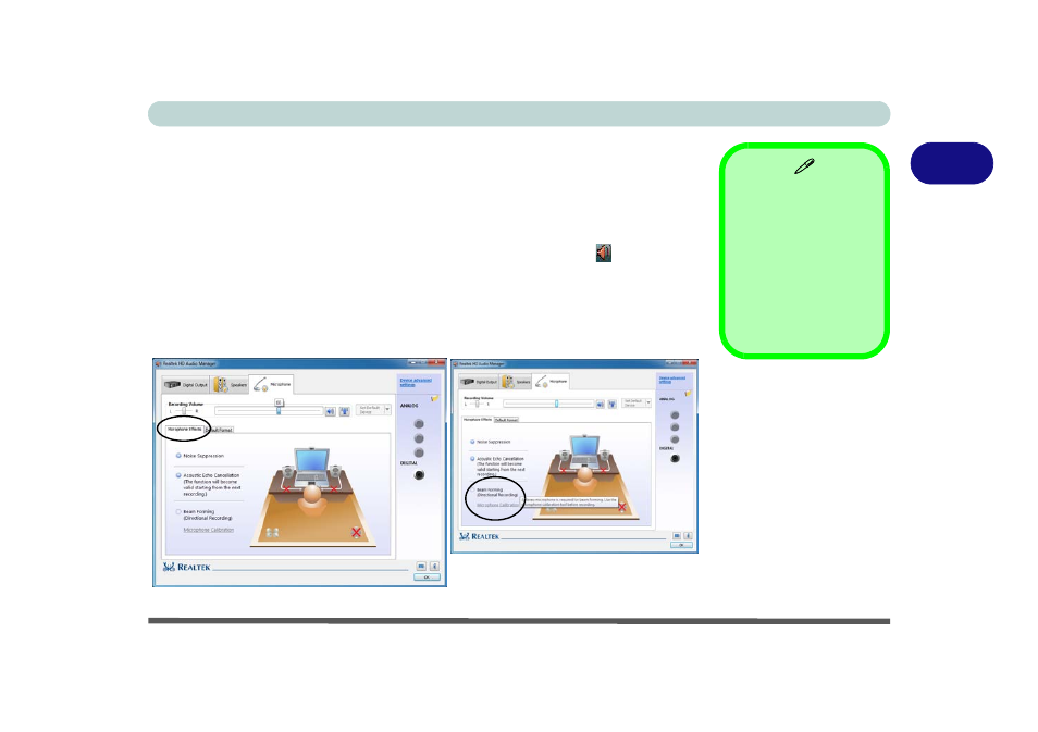 Setup for audio recording, Setup for audio recording -19 | chiliGREEN X8100 User Manual | Page 61 / 216