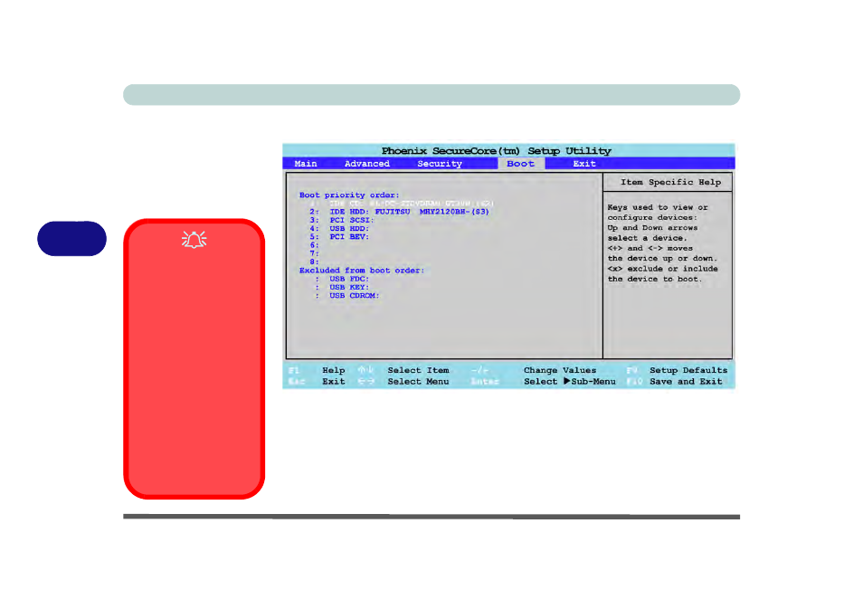 Boot menu, Boot menu -12 | chiliGREEN X8100 User Manual | Page 114 / 246