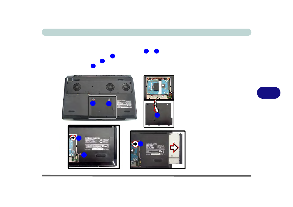 Upgrading the optical (cd/dvd) device, Upgrading the optical (cd/dvd) device -19 | chiliGREEN X8100 User Manual | Page 135 / 246