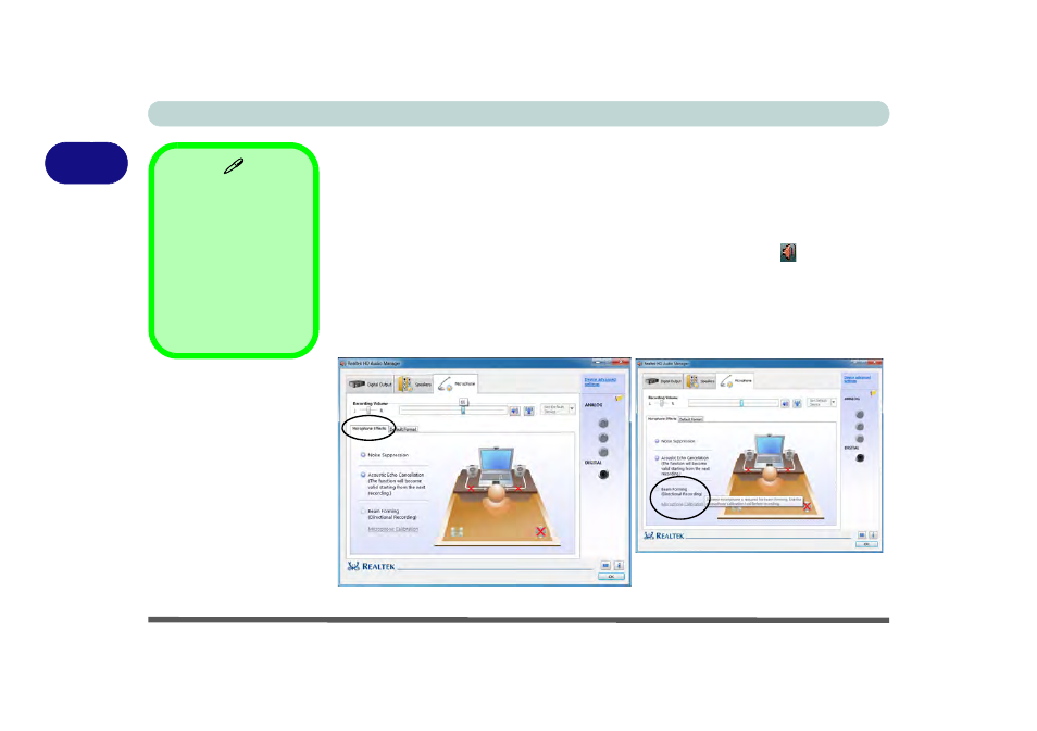 Setup for audio recording, Setup for audio recording -18 | chiliGREEN X8100 User Manual | Page 64 / 246
