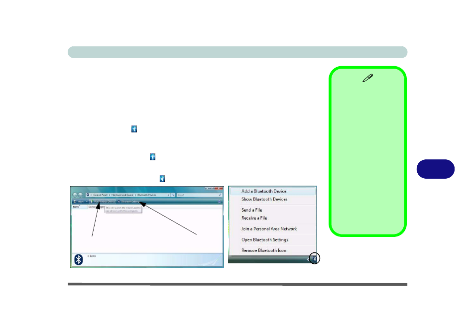 Bluetooth configuration in windows vista, Bluetooth configuration in windows vista -3 | chiliGREEN W871CU User Manual | Page 111 / 290