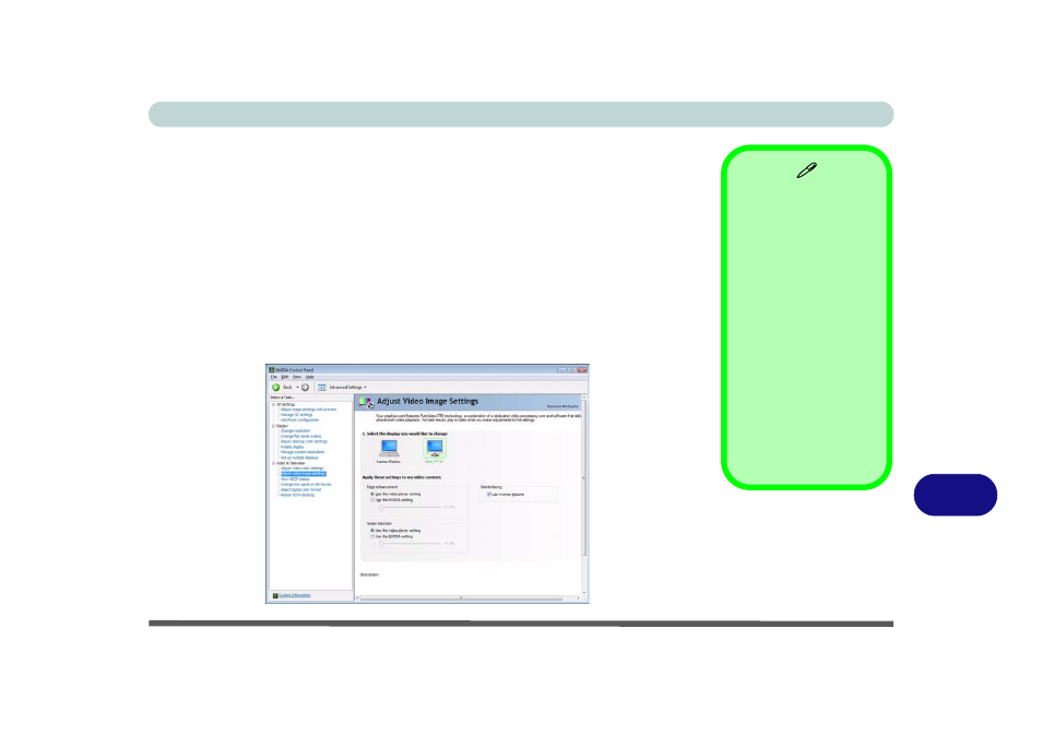 Enabling tv display | chiliGREEN W871CU User Manual | Page 211 / 290