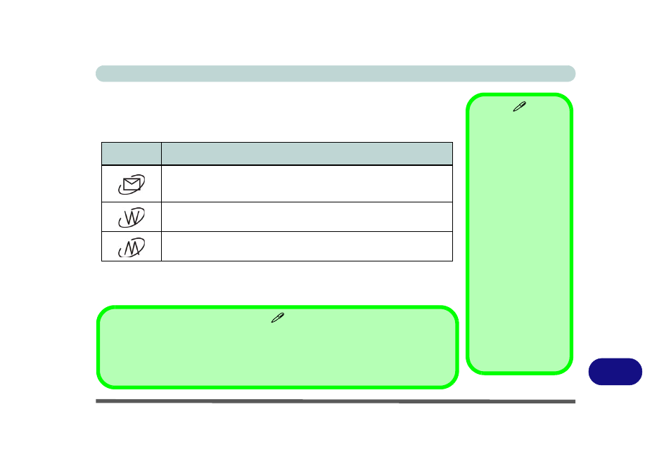 Hot key buttons & keyboard | chiliGREEN W871CU User Manual | Page 223 / 290