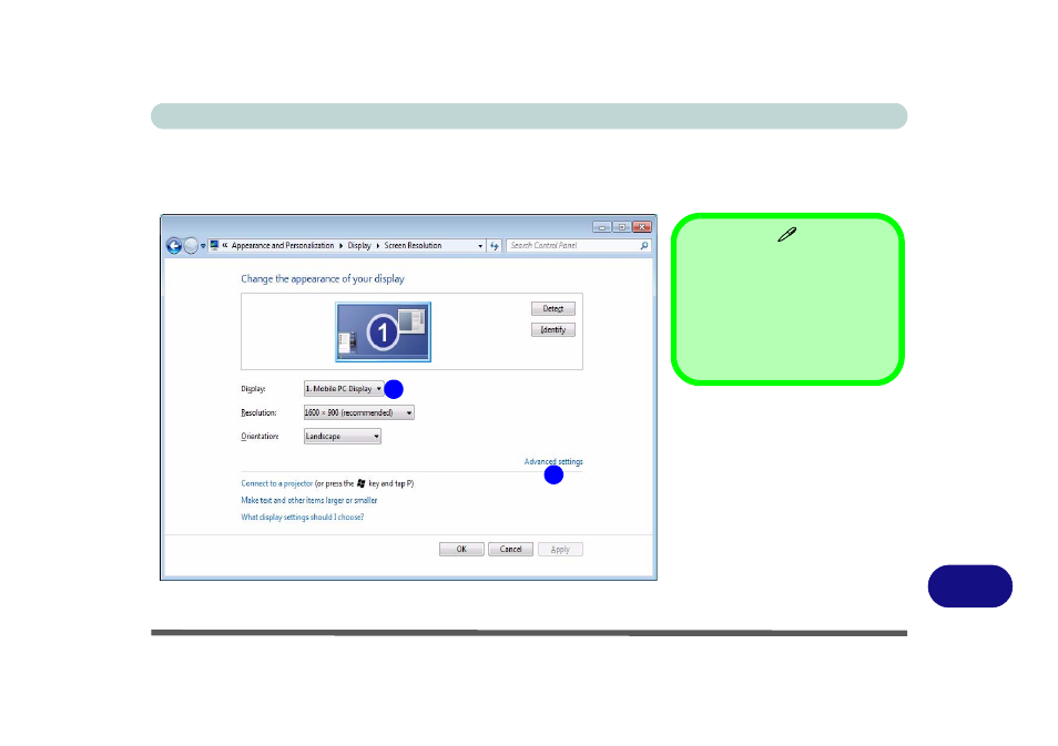 Screen resolution | chiliGREEN W871CU User Manual | Page 225 / 290