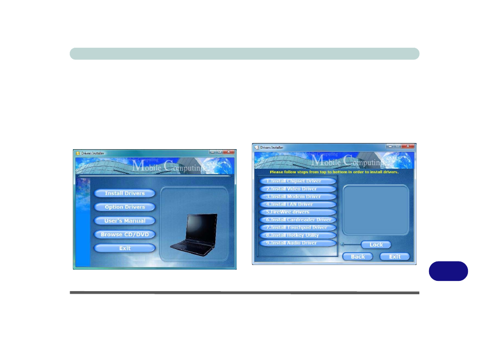 Driver installation, Driver installa | chiliGREEN W871CU User Manual | Page 243 / 290