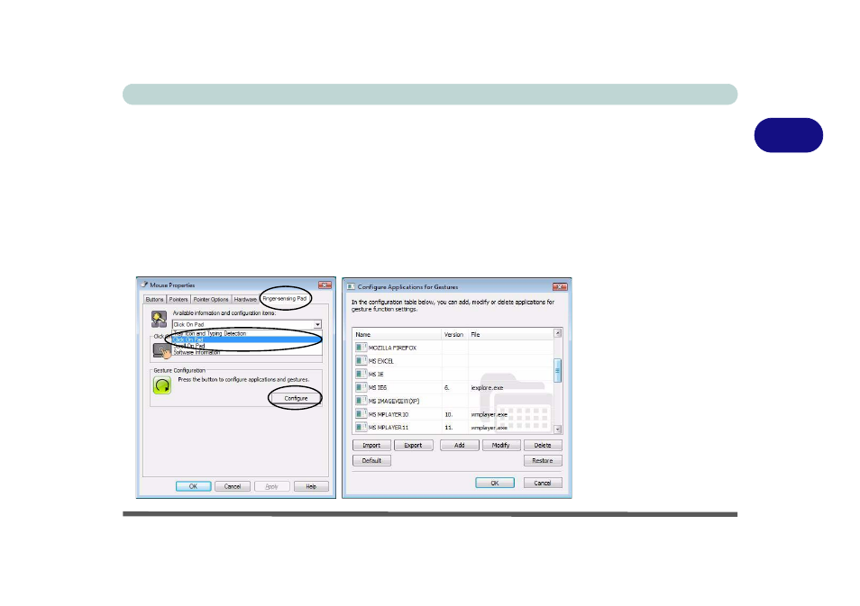 Gesture configuration, Gesture configuration -9, 2gesture configuration | chiliGREEN W871CU User Manual | Page 53 / 290