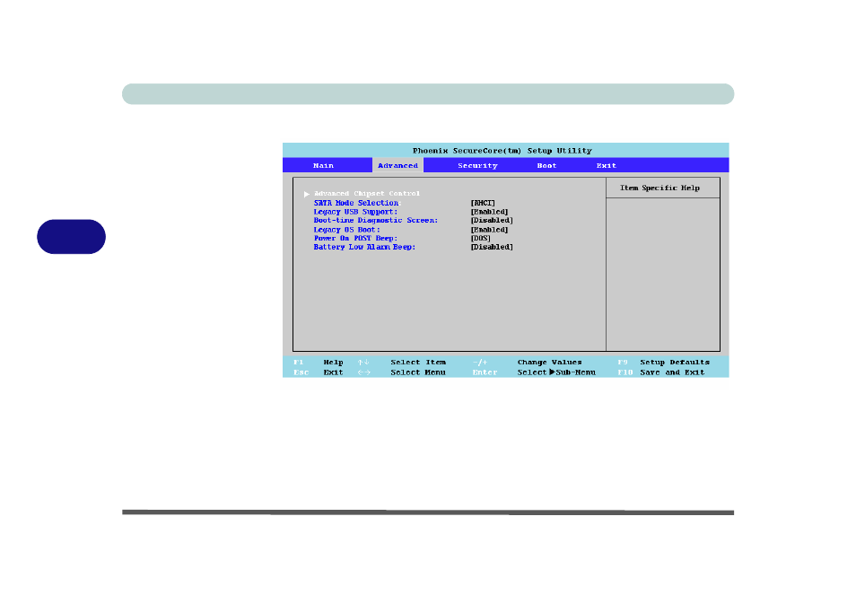 Advanced menu, Advanced chipset control, Advanced menu -8 advanced chipset control -8 | chiliGREEN W871CU User Manual | Page 90 / 290