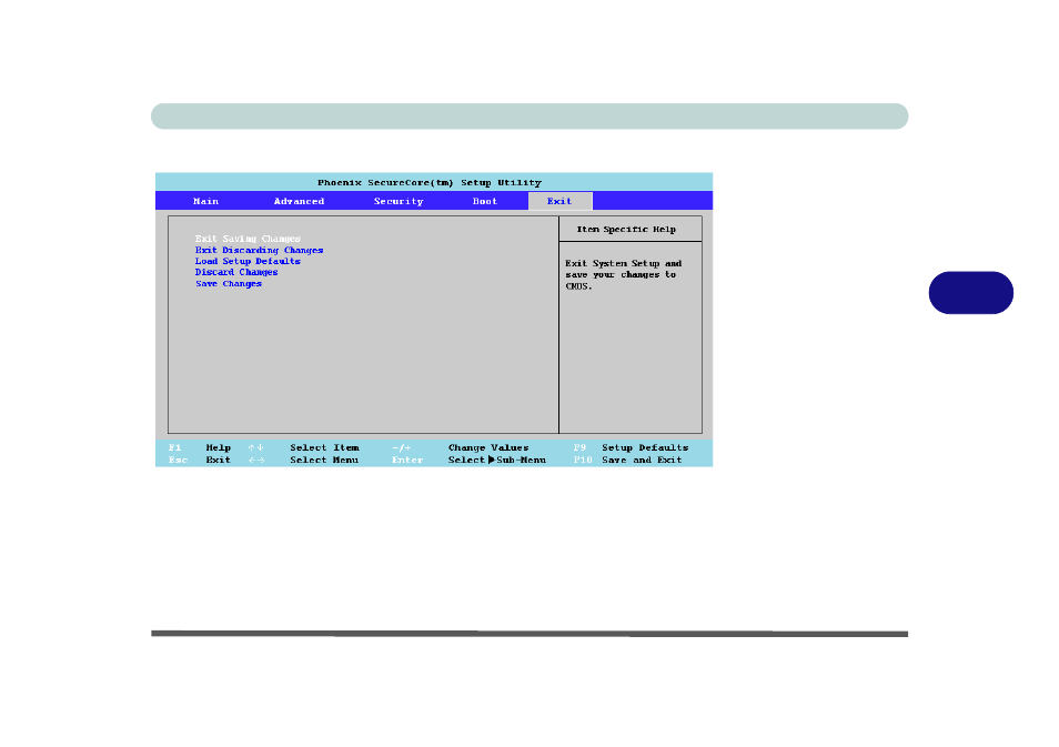 Exit menu, Exit menu -13 | chiliGREEN W871CU User Manual | Page 95 / 290