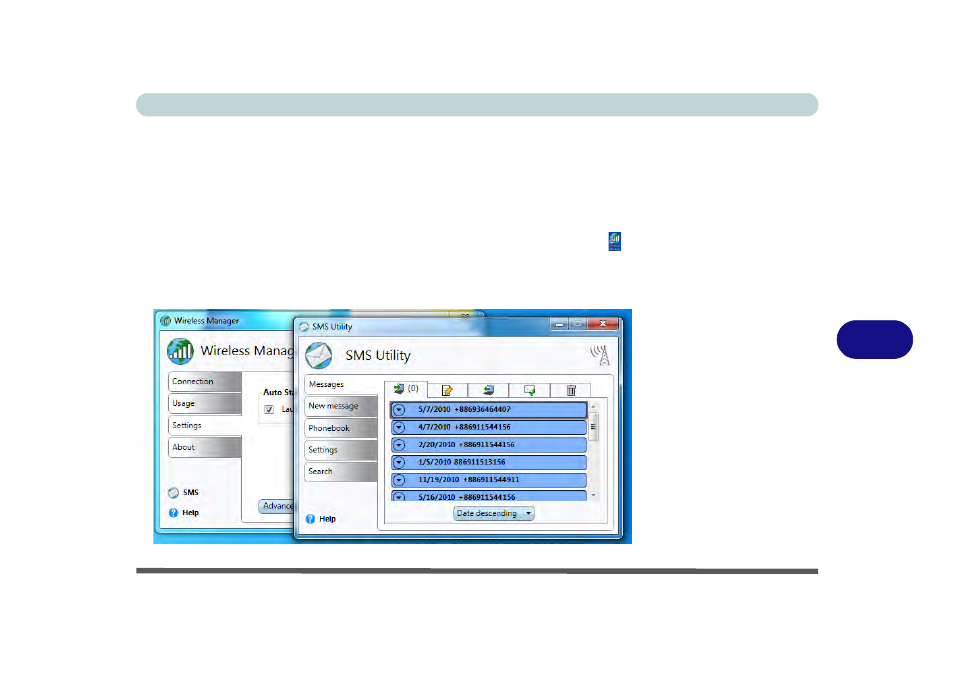 Text messaging service (sms), Sms utility, Text messaging service (sms) -63 sms utility -63 | chiliGREEN W270BUQ User Manual | Page 185 / 242