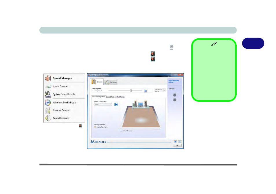 Audio features, Audio features -11 | chiliGREEN W270BUQ User Manual | Page 65 / 242