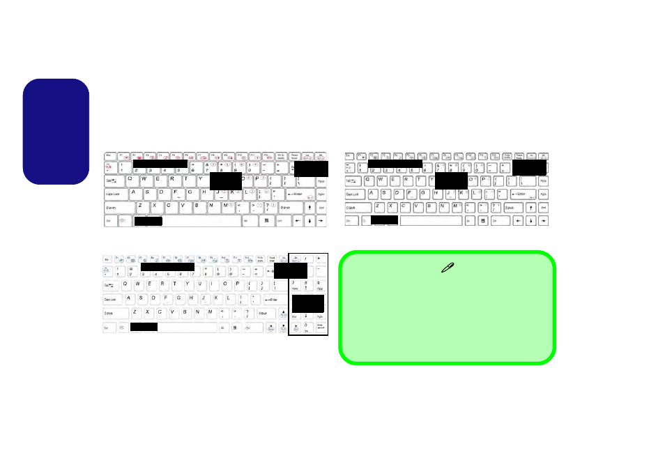 Keyboard, English | chiliGREEN W270BUQ User Manual | Page 14 / 104