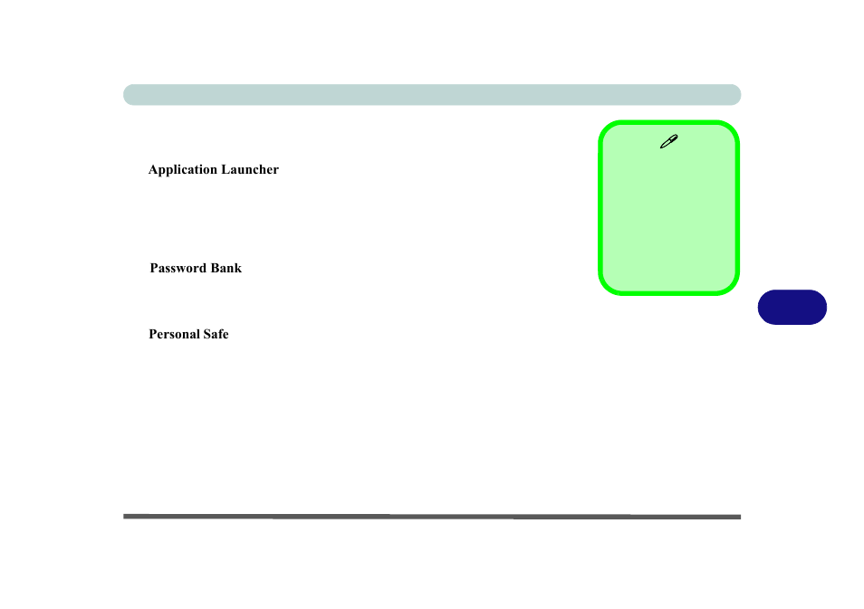 Fingerprint control center features, Fingerprint control center features -47 | chiliGREEN P170HM User Manual | Page 179 / 322