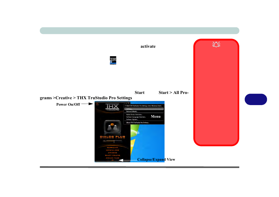 Thx trustudio pro activation, Thx trustudio pro application | chiliGREEN P170HM User Manual | Page 243 / 322