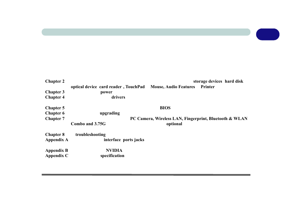 Chapter 1: quick start guide, Overview, Quick start guide | Overview -1 | chiliGREEN P170HM User Manual | Page 27 / 322