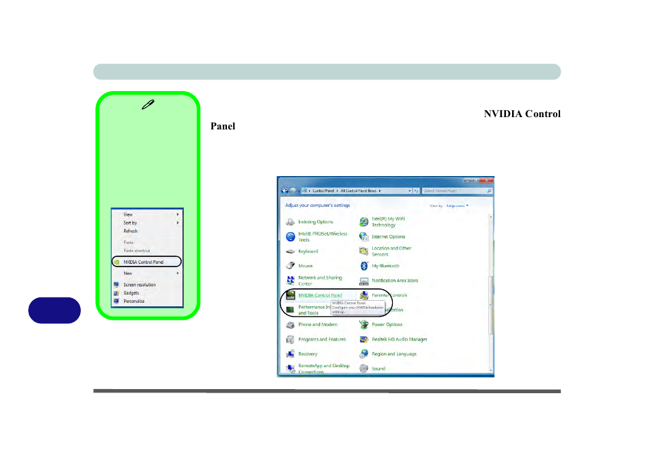 Nvidia control panel (win 7) | chiliGREEN P170HM User Manual | Page 274 / 322