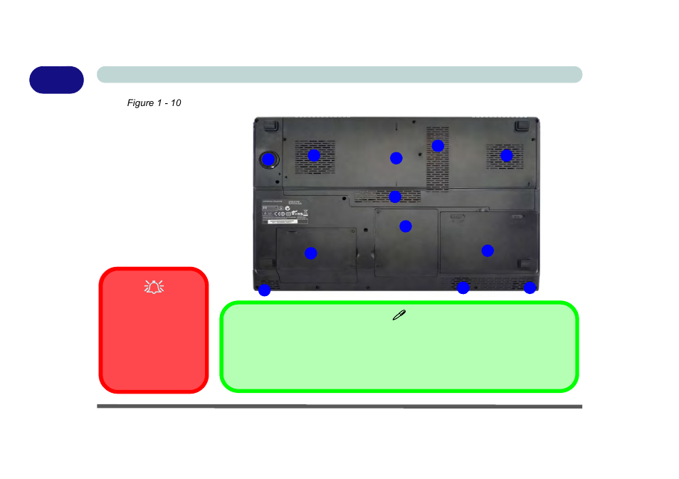 System map: bottom view - models c & d, System map: bottom view - models c & d -16 | chiliGREEN P170HM User Manual | Page 42 / 322