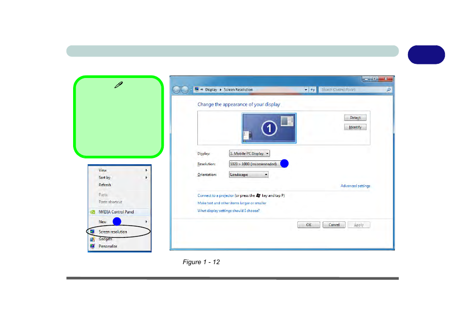 Screen resolution, Screen resolution -19 | chiliGREEN P170HM User Manual | Page 45 / 322