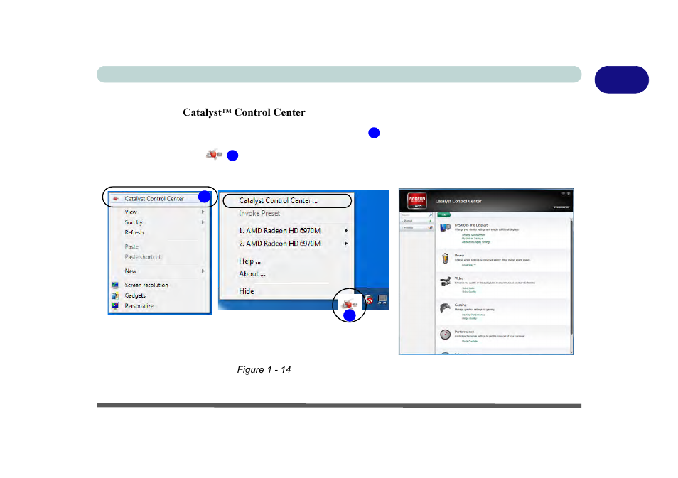 Catalyst control center, Catalyst control center -21, 1catalyst control center | chiliGREEN P170HM User Manual | Page 47 / 322