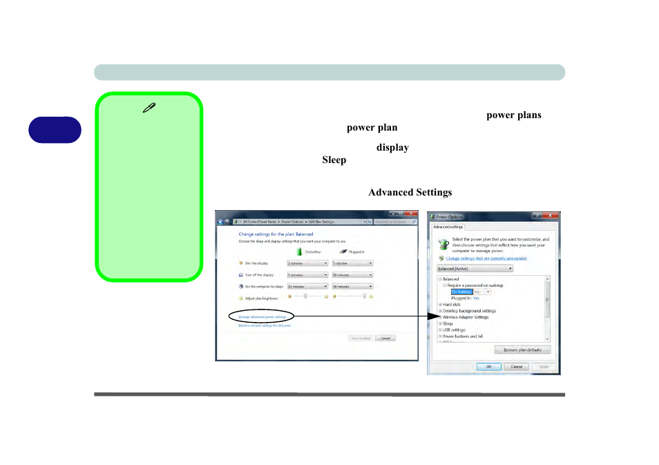 Power plans, Power plans -4 | chiliGREEN P170HM User Manual | Page 70 / 322